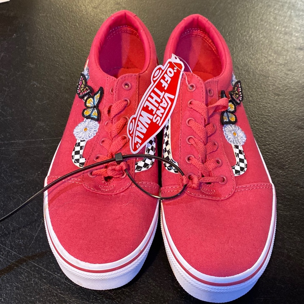 New Vans Off the Wall Pink Butterfly Sneakers Youth Girls’ Size:4.5